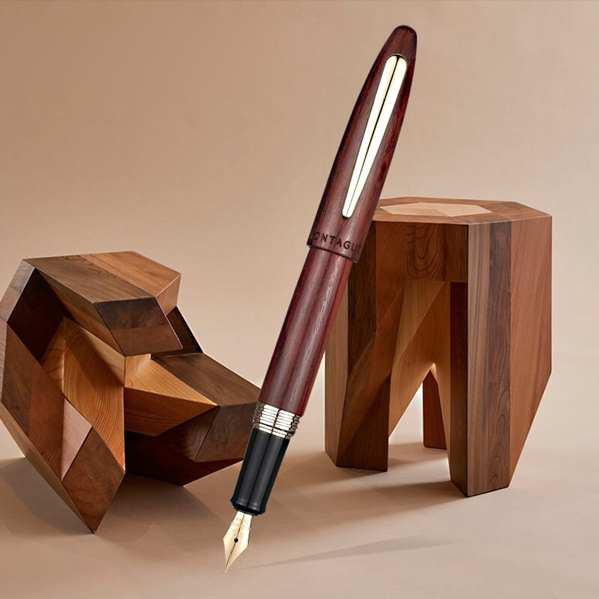 Montblanc Gift Box Set - Wooden Fountain Pen for Calligraphy